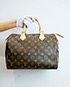 Speedy, &pound;495, Handbags, Brown, Canvas, Front view